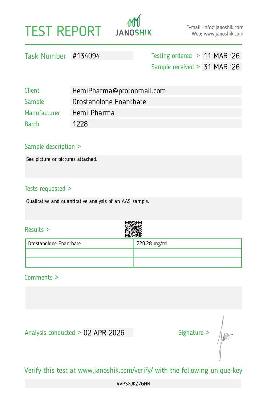 HEMI PHARMA – DROSTANOLONE ENANANTHATE 200 (MAST E, MASTERON E) 200MG/ML, 10ML 6 HEMI PHARMA – DROSTANOLONE ENANANTHATE 200 (MAST E, MASTERON E) 200MG/ML, 10ML 5