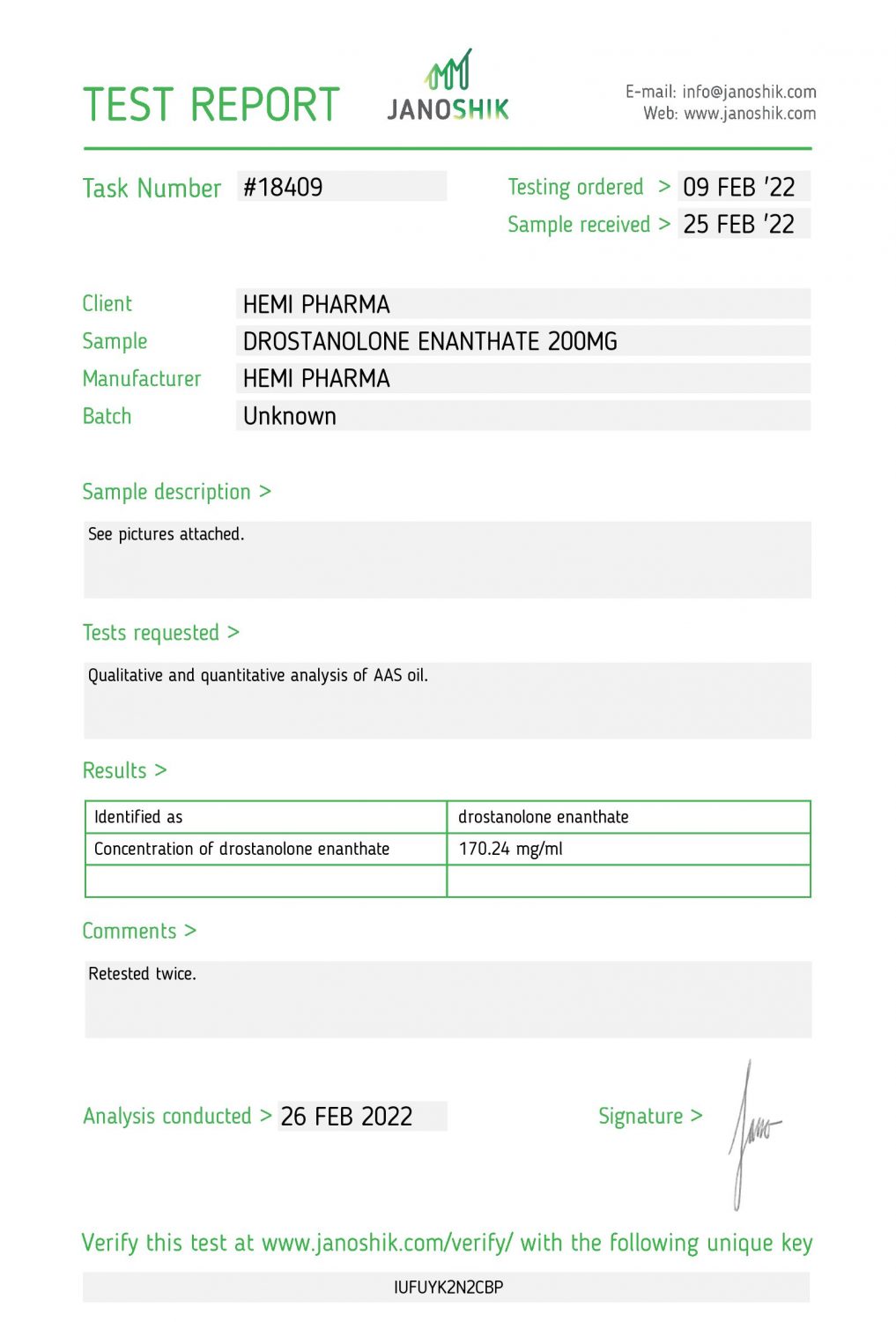 HEMI PHARMA – DROSTANOLONE ENANANTHATE 200 (MAST E, MASTERON E) 200MG/ML, 10ML 4 HEMI PHARMA – DROSTANOLONE ENANANTHATE 200 (MAST E, MASTERON E) 200MG/ML, 10ML 3