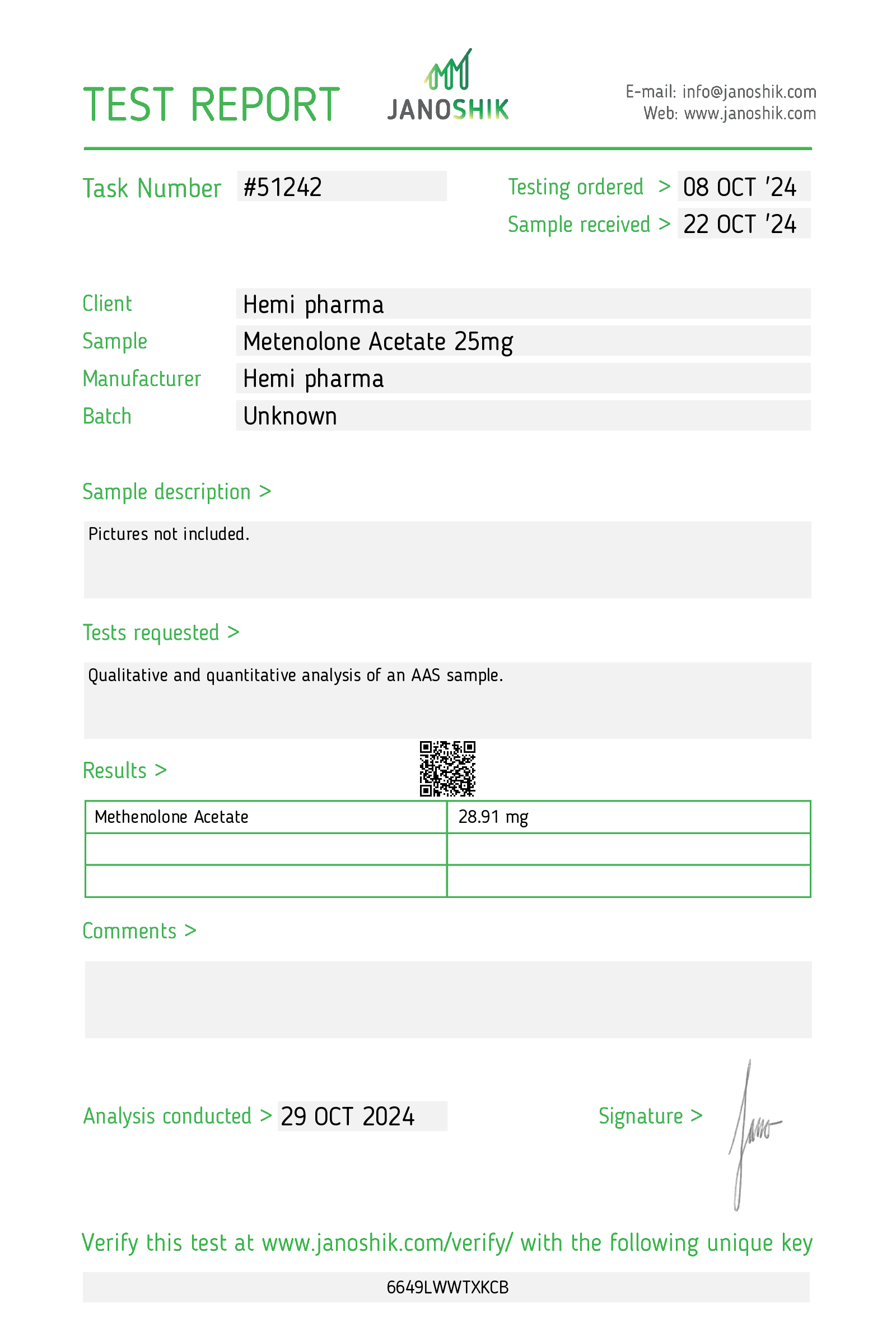 HEMI PHARMA – METENOLONE ACETATE 25 (PRIMOBOLAN, PRIMO, METHENOLONE ACETATE)25MG/TAB, 60TABS 5