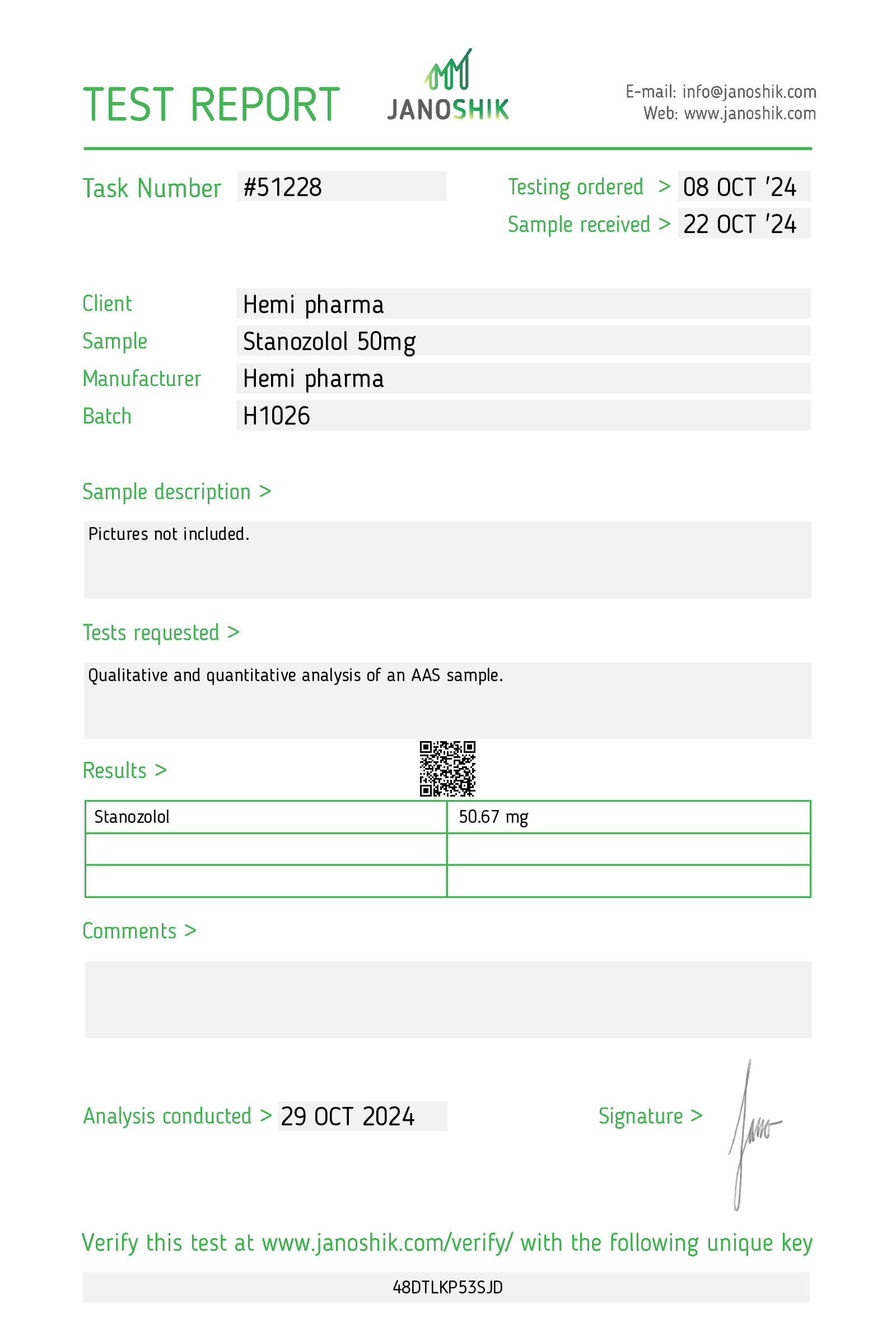 HEMI PHARMA – STANOZOLOL 50MG/TAB, 60TABS (Win-50) 5