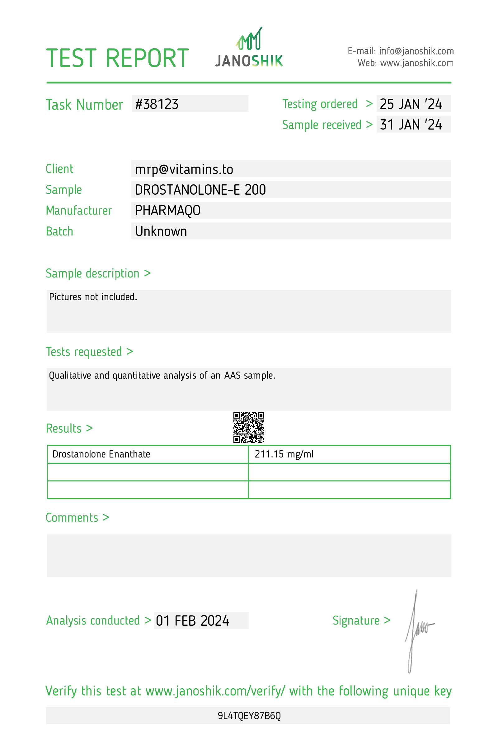 PHARMAQO LABS – DROSTANOLONE-E (MASTERON-E) 200 Mg/ Ml, 10ml 4 PHARMAQO LABS – DROSTANOLONE-E (MASTERON-E) 200 Mg/ Ml, 10ml 3