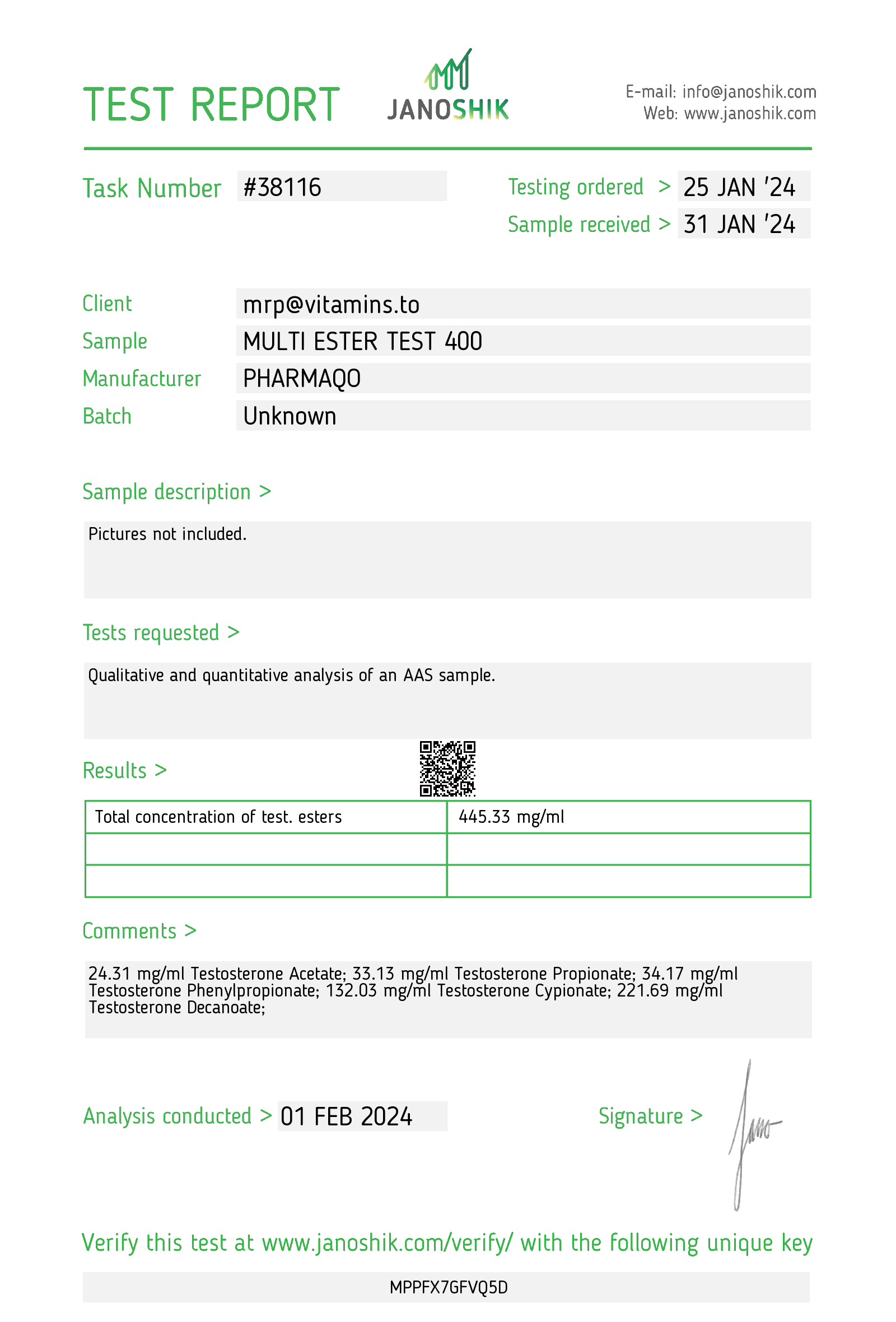PHARMAQO LABS – MULTI-ESTER-TEST (SUPERSUST) 400 Mg/ Ml, 10ml 4 PHARMAQO LABS – MULTI-ESTER-TEST (SUPERSUST) 400 Mg/ Ml, 10ml 3