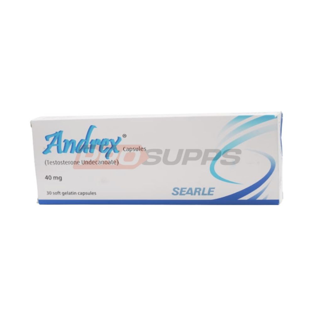 ANDREX - TESTOSTERONE UNDECONATE 40mg (PHARMACEUTICAL GRADE ORAL TESTOSTERONE, SOFTGEL CAPSULES), 30 CAPSULES 1
