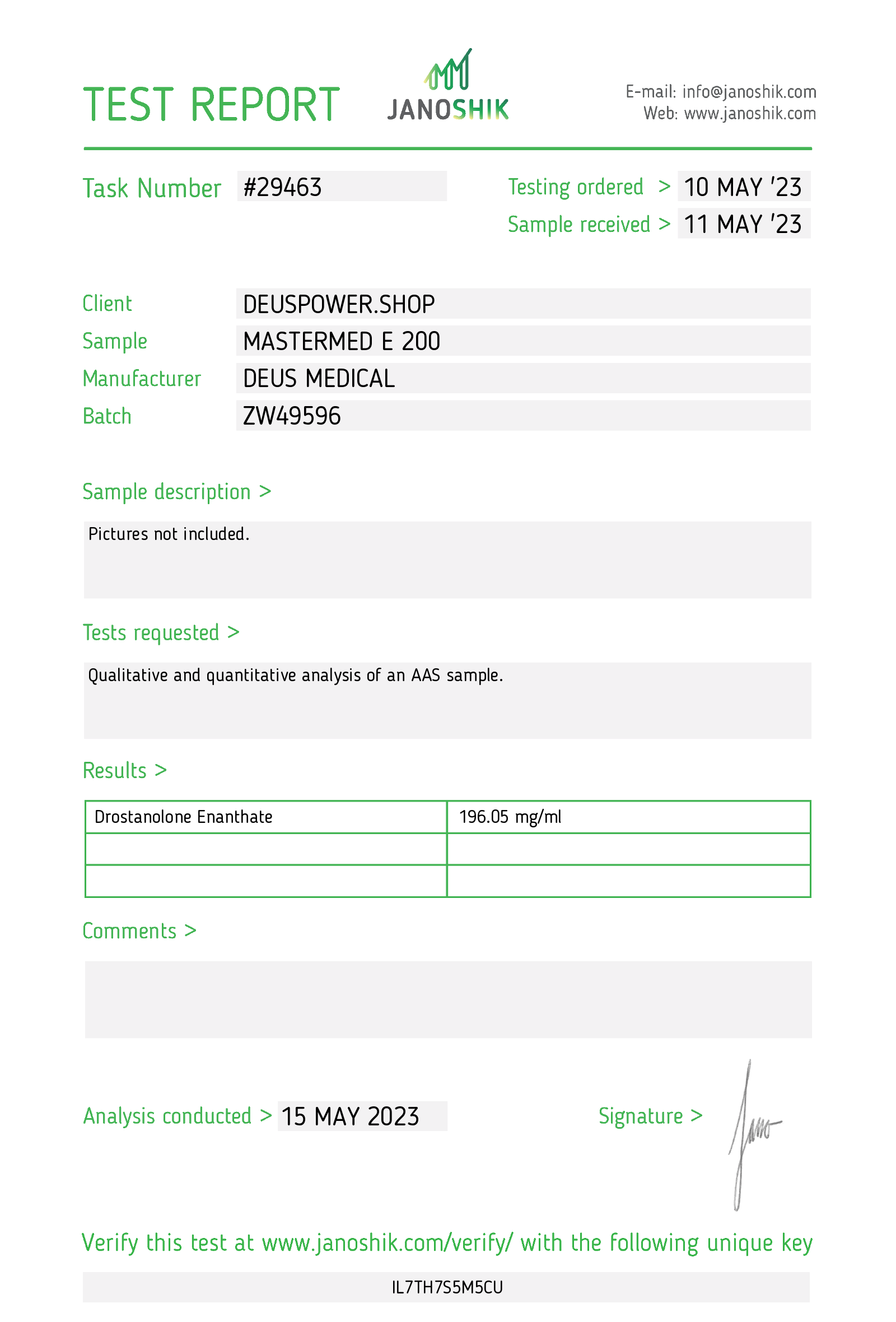 DEUS MEDICAL – MASTERMED E 200 (DROSTANOLONE ENANTHATE, MAST E) 200mg/amp, 10amps 4 DEUS MEDICAL – MASTERMED E 200 (DROSTANOLONE ENANTHATE, MAST E) 200mg/amp, 10amps 3