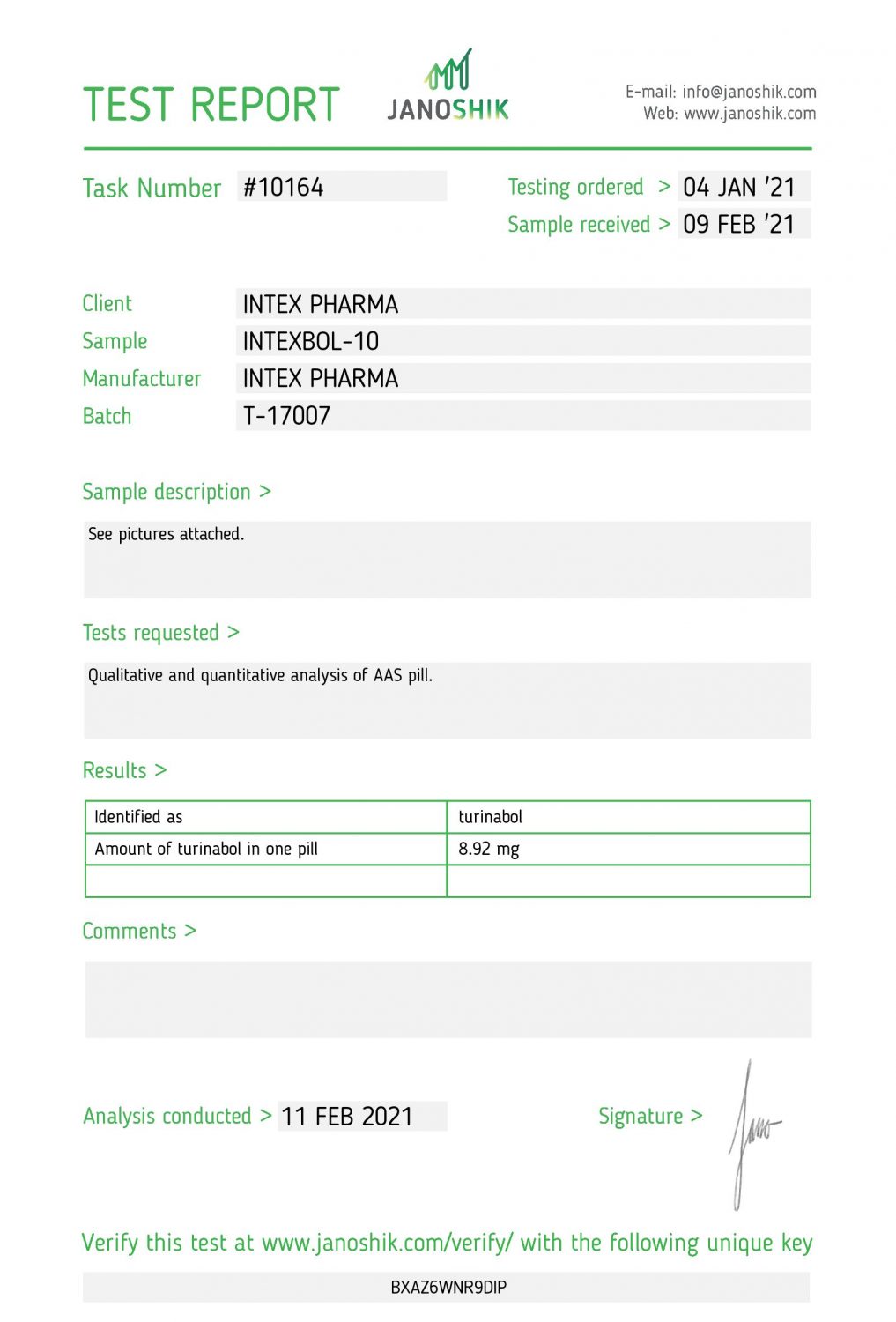 INTEX PHARMA - INTEX TBOL-10 (TURINABOL) 10mg/100tabs 3