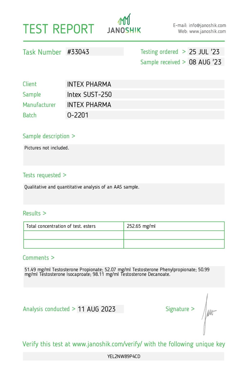 INTEX PHARMA - INTEX SUS-250 3