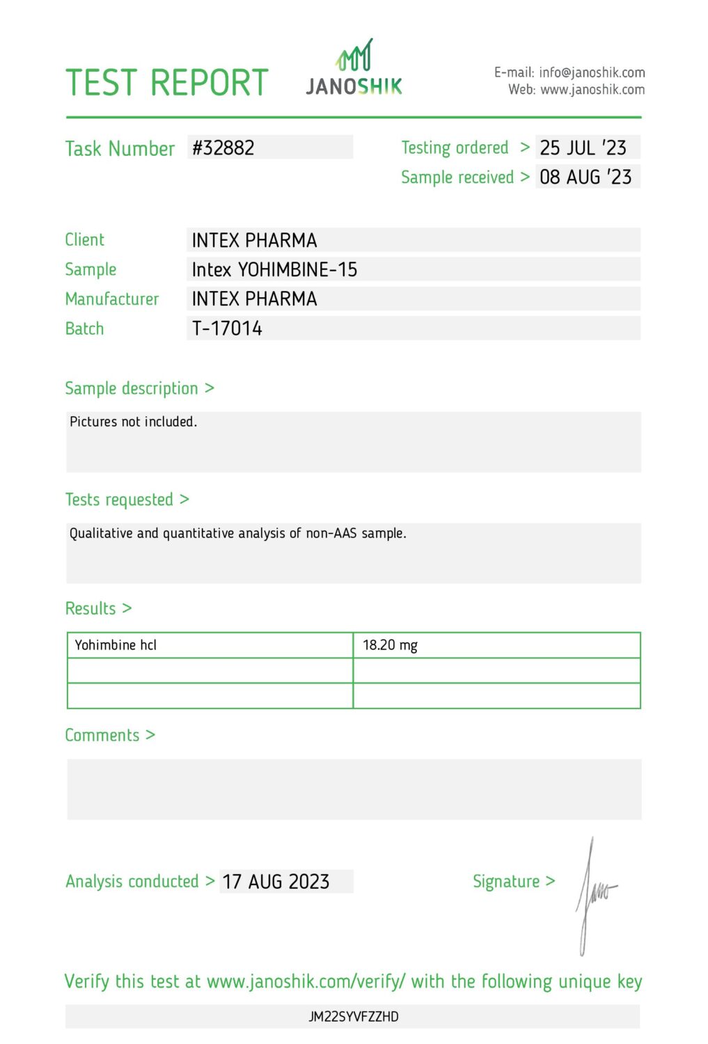 INTEX PHARMA - YOHIMBINE (YOHIMBINE HYDROCHLORIDE) 15mg/60tabs 3