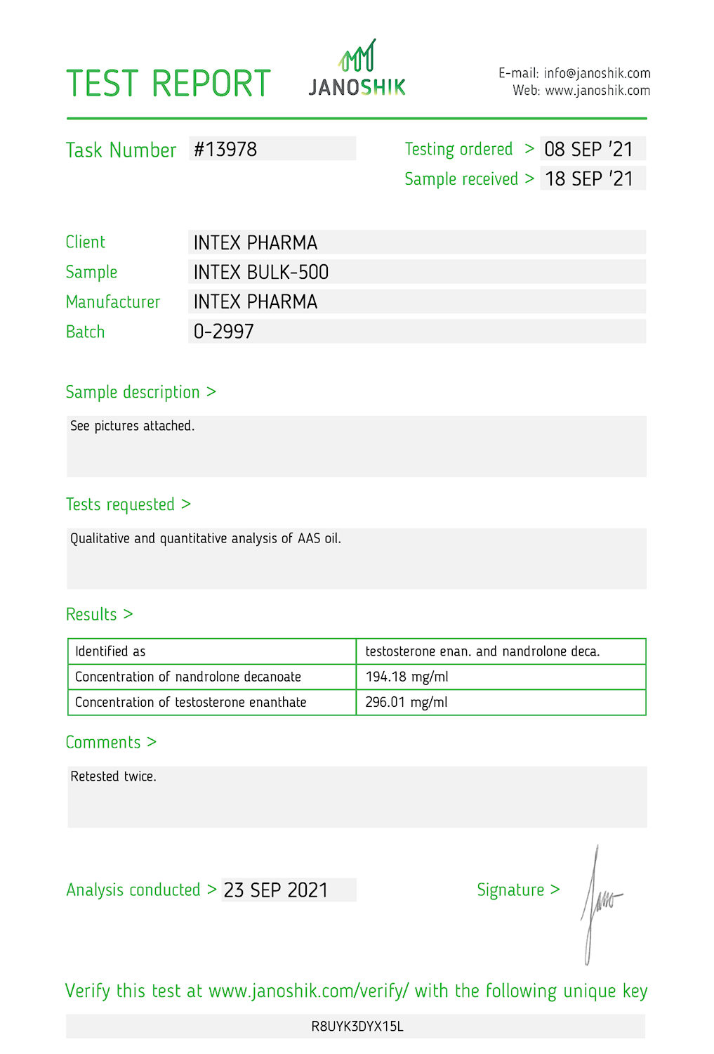 INTEX PHARMA - INTEX BULK-500 3