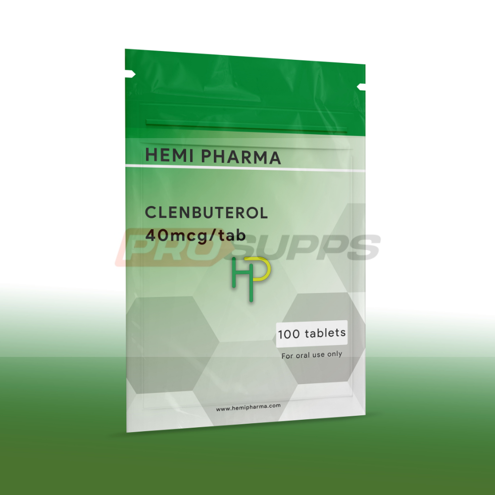 HEMI PHARMA – CLENBUTEROL 40mcg/100tabs 2 HEMI PHARMA – CLENBUTEROL 40mcg/100tabs 1