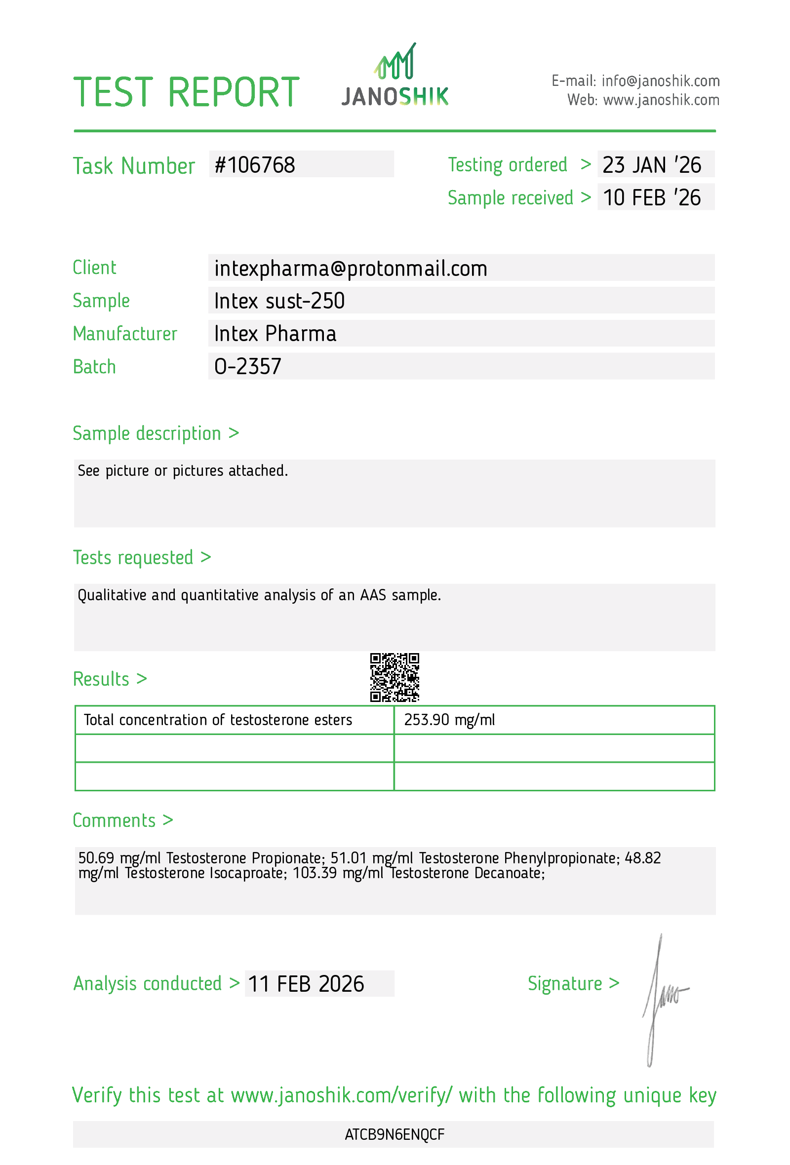 INTEX PHARMA - INTEX SUS-250 7