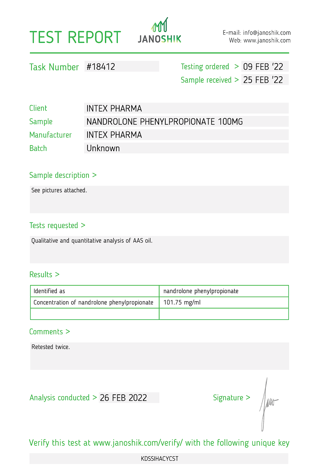 INTEX PHARMA - INTEX NPP-100 (NANDROLONE PHENYLPROPIONATE) 100mg/ml, 10ml 5