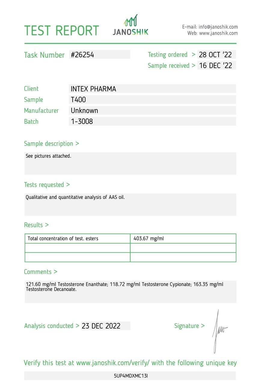 INTEX PHARMA - INTEX T-400 5