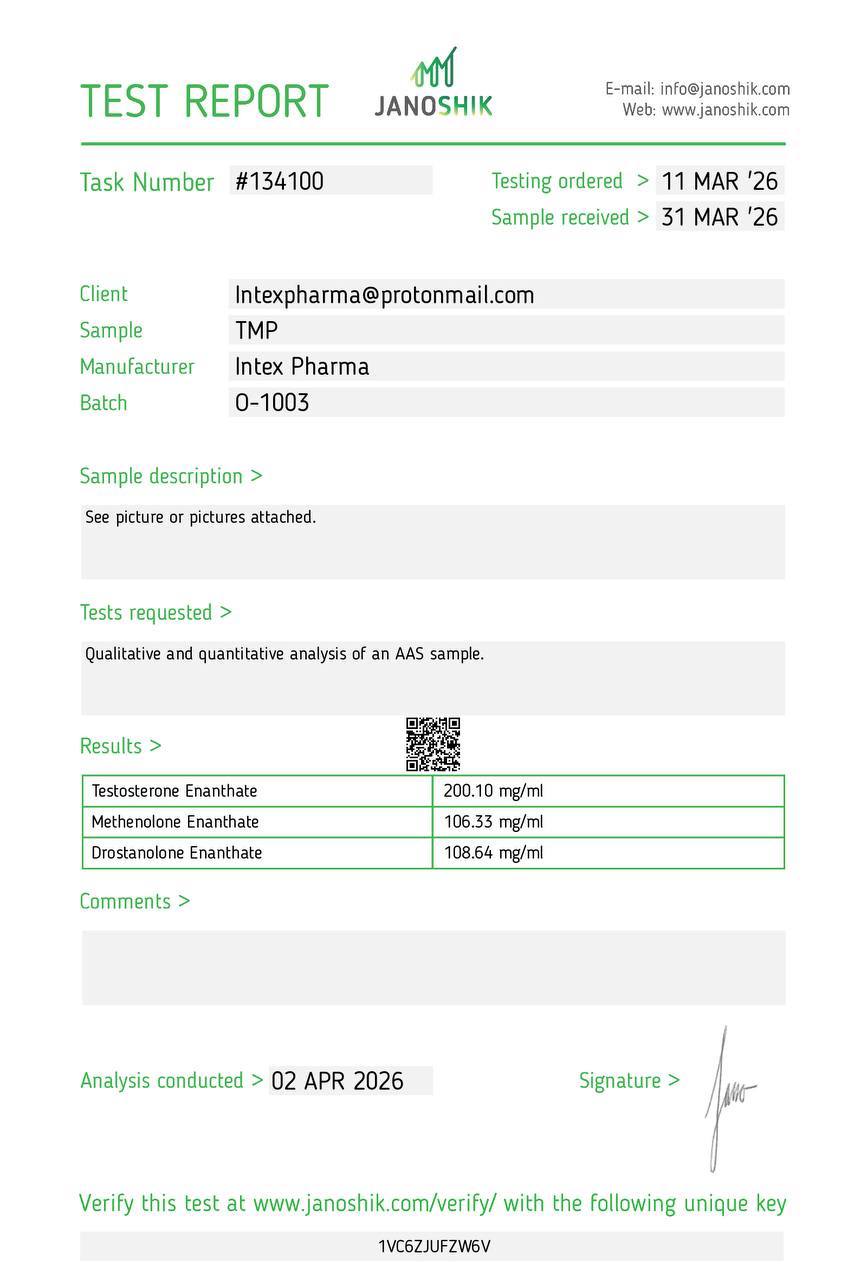 INTEX PHARMA – TMP 400 (TEST ENAN, MAST ENAN, PRIMO ENAN) 400mg/ml, 10ml 3