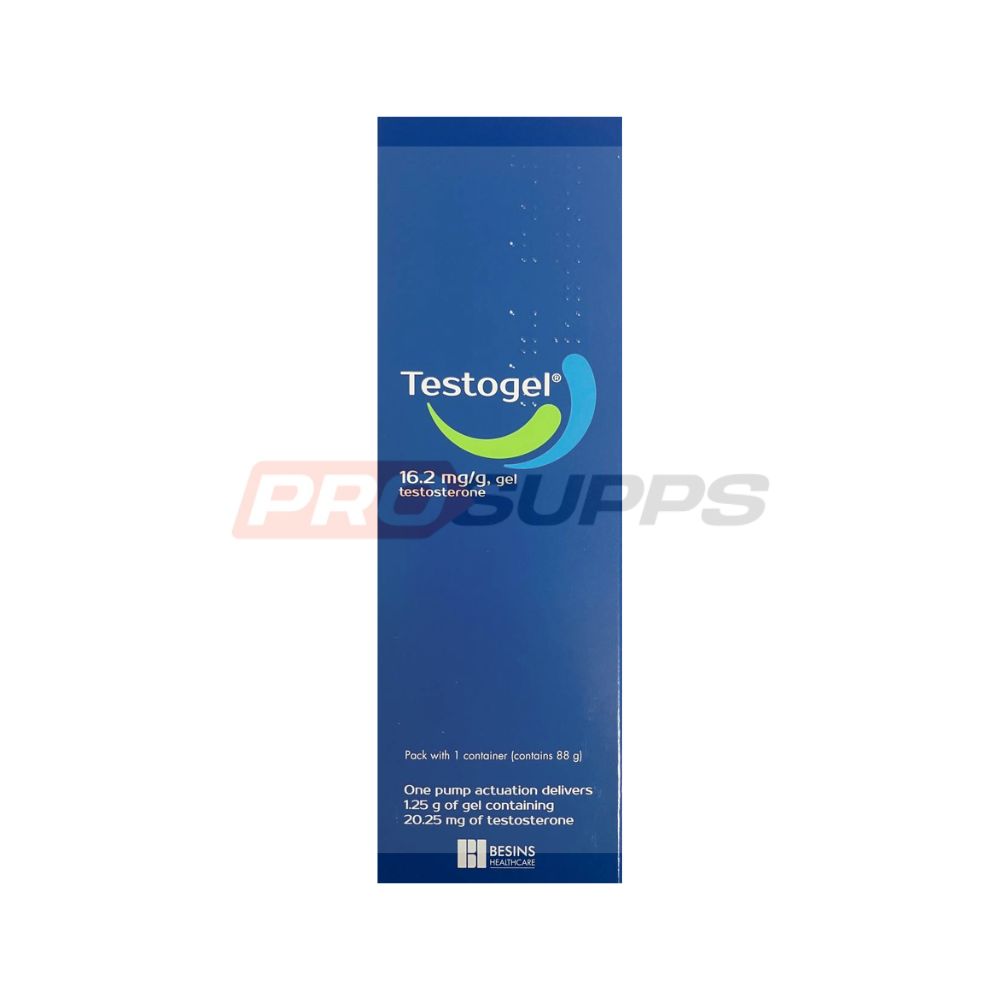 TESTOGEL - TESTOSTERONE GEL (BESINS HEALTHCARE, UK PHARMACY) 16.2 mg/g gel 1